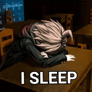 😴 emoji @ShiniBuu's Danganronpa Pack Telegram sticker 19 of 102