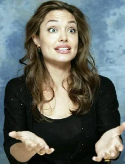 🤷‍♀ emoji Angelina Jolie by @Lieutenant_Nightwolf Telegram sticker 11 of 78