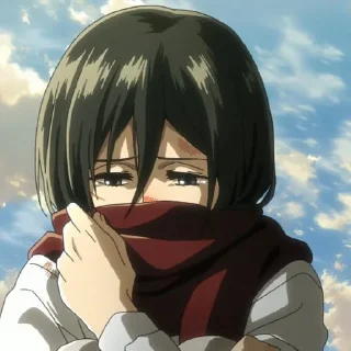 🧣 emoji [Mikasa Ackerman] Telegram sticker 22 of 57