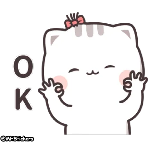 👌 emoji @MHStickers Kawaii Neko Chan 3 Telegram sticker 16 of 25