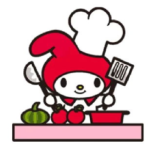 👩‍🍳 emoji my melody Telegram sticker 9 of 40