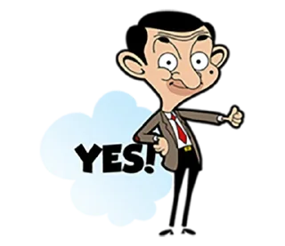 👍 emoji Mr Bean @MBean1 Telegram sticker 22 of 39