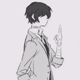 ➰ emoji Dazai Osamu Telegram sticker 20 of 57