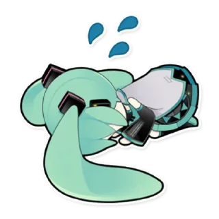 😥 emoji Hatsune Miku Telegram sticker 11 of 40