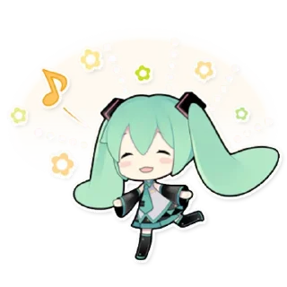 😄 emoji Hatsune Miku Telegram sticker 6 of 40