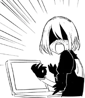 😱 emoji 2B by @Nihilistic Telegram sticker 6 of 37