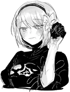 😌 emoji 2B by @Nihilistic Telegram sticker 10 of 37