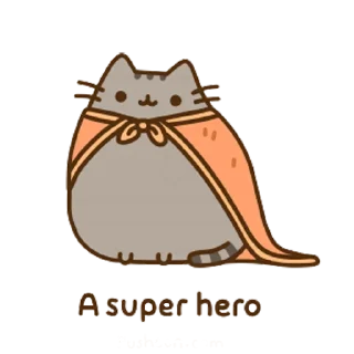 🦸‍♂️ emoji Pusheen Telegram sticker 23 of 34