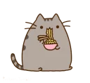 🍜 emoji Pusheen Telegram sticker 18 of 34