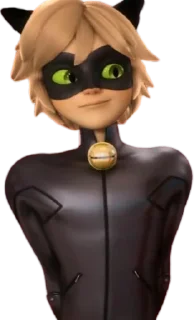 😺 emoji Cat Noir -  Miraculous : @Characters_stickers Telegram sticker 22 of 25
