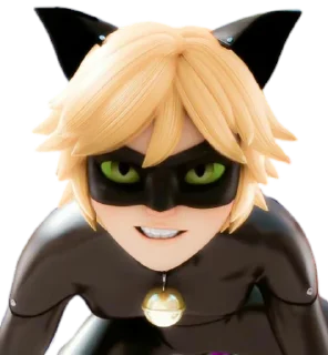 😺 emoji Cat Noir -  Miraculous : @Characters_stickers Telegram sticker 15 of 25
