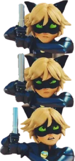 😺 emoji Cat Noir -  Miraculous : @Characters_stickers Telegram sticker 5 of 25