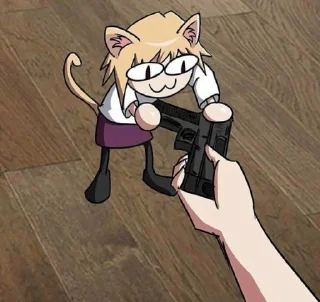 🔫 emoji неко арк\ тобто Гуренья :3 Telegram sticker 6 of 13