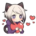 ❤ emoji siamese neko Telegram sticker 13 of 40