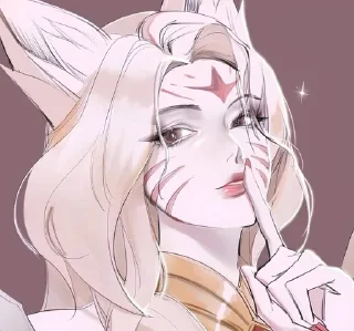 🦊 emoji ♫⃝⬤◯ Ahri // @KesitoMania Telegram sticker 7 of 119