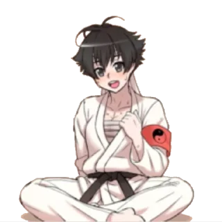 😃 emoji 「Ayano Aishi」🖤 Telegram sticker 24 of 36