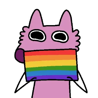 🏳️‍🌈 emoji Stupid Pink Dog 2 Telegram sticker 9 of 35