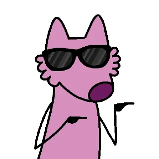 😎 emoji Stupid Pink Dog 2 Telegram sticker 22 of 35