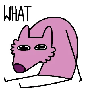 🤨 emoji Stupid Pink Dog 2 Telegram sticker 6 of 35