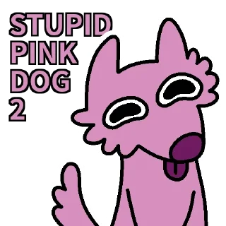 👋 emoji Stupid Pink Dog 2 Telegram sticker 1 of 35