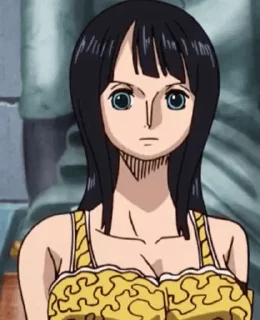 😕 emoji Nico Robin:) (mood5) Telegram sticker 6 of 82