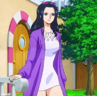 😕 emoji Nico Robin:) (mood5) Telegram sticker 9 of 82