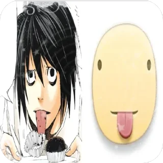 😛 emoji Lawliet L 🍰 Telegram sticker 9 of 23