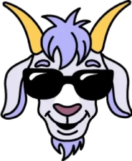😎 emoji Коза @modnyashki_vip Telegram sticker 12 of 25