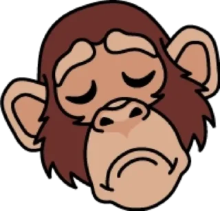 😔 emoji Обезьяна @modnyashki_vip Telegram sticker 16 of 25