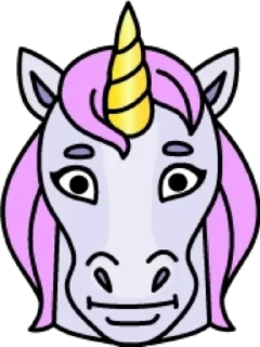 😐 emoji Единорог @modnyashki_vip Telegram sticker 18 of 25