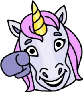 👇 emoji Единорог @modnyashki_vip Telegram sticker 23 of 25