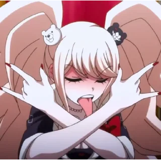👅 emoji Junko Enoshima Telegram sticker 9 of 54