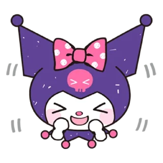 😂 emoji Kuromi- Cute & Stylish @Nekostickerss Telegram sticker 12 of 25