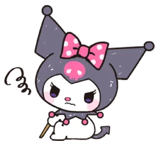 😤 emoji Kuromi- Cute & Stylish @Nekostickerss Telegram sticker 19 of 25