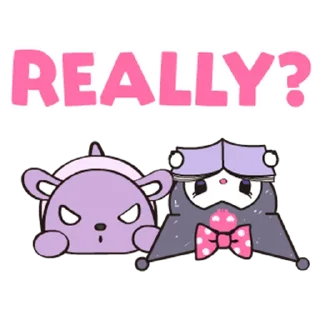 🙃 emoji Kuromi- Cute & Stylish @Nekostickerss Telegram sticker 18 of 25