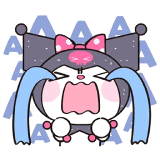 😭 emoji Kuromi- Cute & Stylish @Nekostickerss Telegram sticker 5 of 25