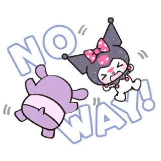 😫 emoji Kuromi- Cute & Stylish @Nekostickerss Telegram sticker 23 of 25
