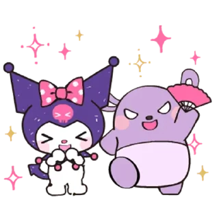 😆 emoji Kuromi- Cute & Stylish @Nekostickerss Telegram sticker 13 of 25