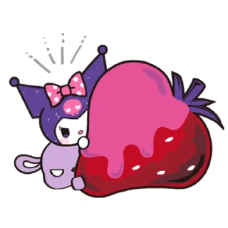 🍓 emoji Kuromi- Cute & Stylish @Nekostickerss Telegram sticker 24 of 25