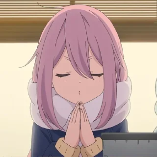 🙏 emoji Yuru Camp Telegram sticker 11 of 18