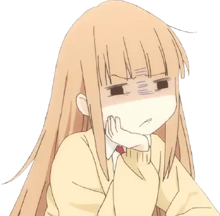 🤨 emoji Tanaka-kun wa Itsumo Kedaruge - @bourros Telegram sticker 9 of 40