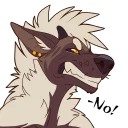 ❌ emoji Kona the brown hyena-mutt Telegram sticker 12 of 94
