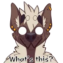 👀 emoji Kona the brown hyena-mutt Telegram sticker 18 of 94