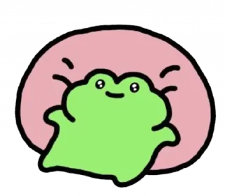 😌 emoji Cutesy frog @toobittertoeatcookies Telegram sticker 21 of 52