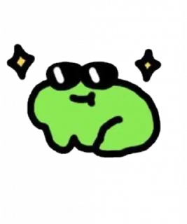 😎 emoji Cutesy frog @toobittertoeatcookies Telegram sticker 13 of 52