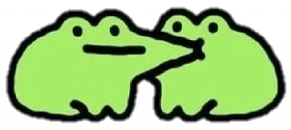 😗 emoji Cutesy frog @toobittertoeatcookies Telegram sticker 9 of 52