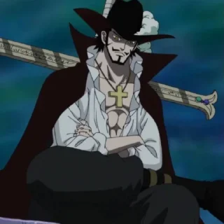⚰️ emoji Dracule Mihawk @StickersofAnime Telegram sticker 20 of 35