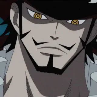 😒 emoji Dracule Mihawk @StickersofAnime Telegram sticker 19 of 35