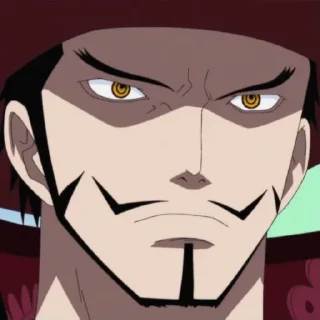 😠 emoji Dracule Mihawk @StickersofAnime Telegram sticker 6 of 35