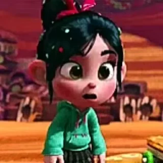 😳 emoji Vanellope ☺️ @MochaStickers Telegram sticker 14 of 14